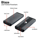 Blaze 10000 mAh Jute Finished Powerbank