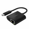 Belkin USB-C to Ethernet Adapter + Charge (60W Passthrough Power for Connected Devices, 1000 Mbps Ethernet Speeds) MacBook Pro Ethernet Adapter  INC001BT