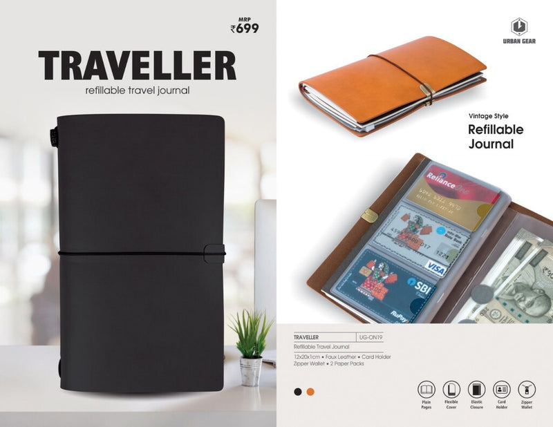 Refillable Travel Journal - Traveller