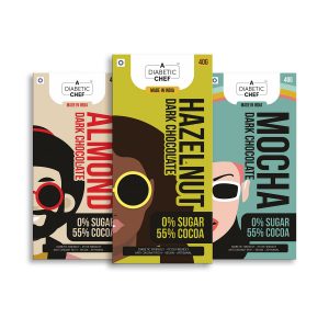 Belgian Sugar-Free Dark Chocolates - Pack of 3