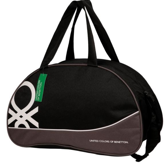 D-Shape Duffle Bag – Black & Grey Color