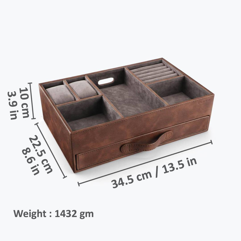 The Leather Craft - Organizer with Drawer