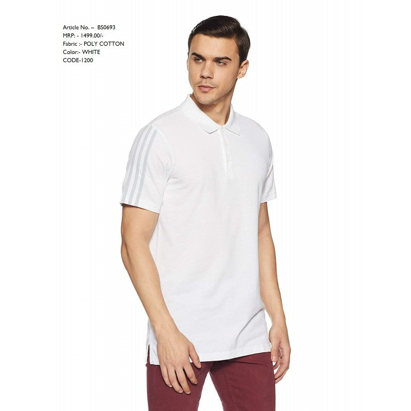 ADIDAS Tshirt BS0693 White Poly Cotton