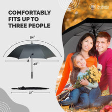 Big Umbrella for Men and Women, 27 Inches, Black