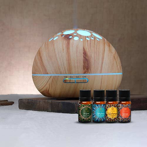Dynamic Aroma Diffuser with 4 Mandala Series Fragrance Oils (GX-21K LW)