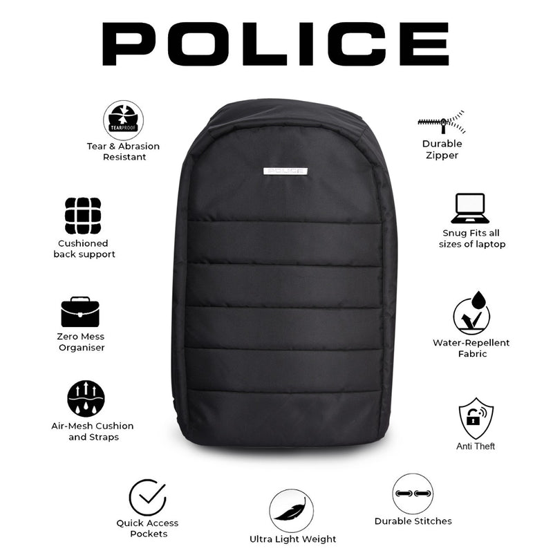 Police Stator Antitheft Backpack