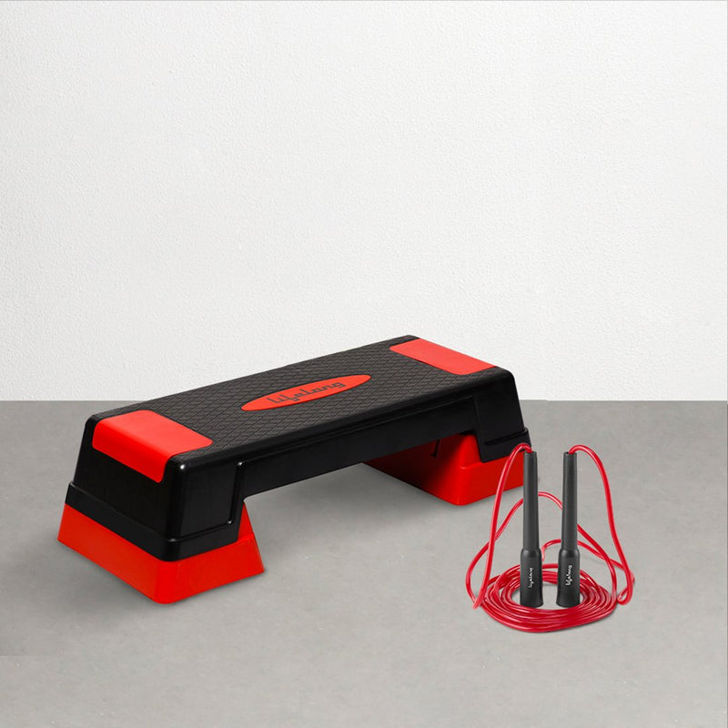 Adjustable Aerobic Stepper with Skipping Rope