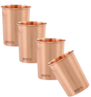 Bharu plain matte Copper glass ( Pack of 4)