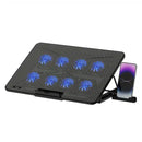 7 way adjustable laptop stand with mobile holder, 8 Cooling fan, Noise free, Highly durable, made for gamers, designers and for heavy duty users