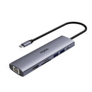 USB-C, 7in1 Dock station, 1xUSB-C to PD+ 1xHDMI(4kx60hz) + 2xUSB3.0 + 1xSD deck + 1xTF deck+1xRJ45 (Gigabit)