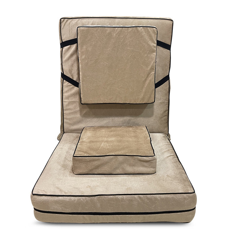 Bharu Kawachi 5 Angle Recliner Folding Floor Chair ( i127-Beige )