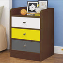 Bharu Kawachi Multipurpose Side Table with 3 Drawers ( KW23-Brown-MD )