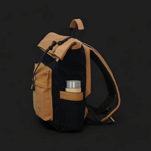 Armadillo Backpack - Black & Brown