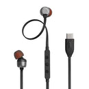 JBL Tune 310C - Wired Hi-Res in-Ear Headphones, Tangle-Free Flat Cable, 3-Button Remote with Microphone