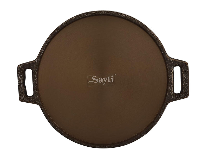 Bharu Sayti RK Pre-Seasoned Cast Iron Tawa for Dosa|30cm/12Inches