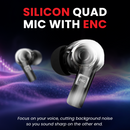 E GATE E30 Gaming Earbuds with 48 Hrs Playtime, Quad Mic ENC,Touch Control, Low Latency, BT v5.3 Bluetooth Ear Buds with Voice Assistant,