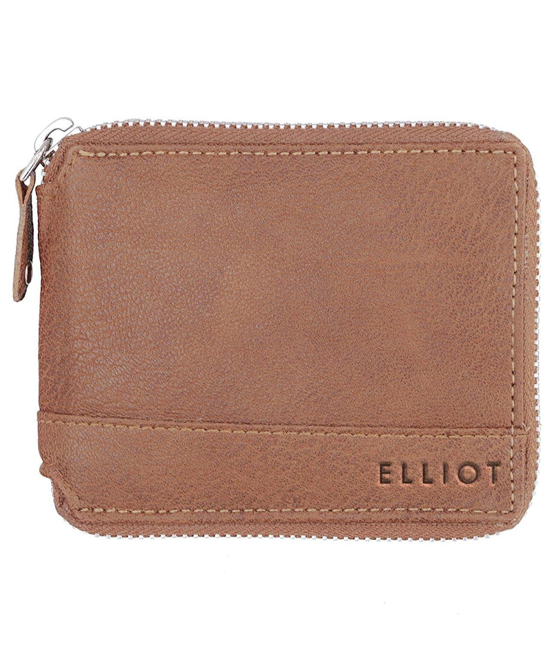Elliot Vegan Leather Zipper Wallet With RFID Protection