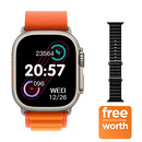 Nu Republic Creed Ultra Smart Watch (Silver/Orange) with Nyloan Strap