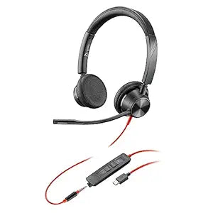 Poly Blackwire 3325 3.5mm Black Stereo USB Stereo USB Type-A Wired Headset