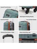 Uppercase Arbor Hard Luggage Trolley Bag  Green