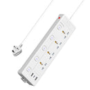 Portronics Power Plate 19 Extension Board with 4 Universal Power Sockets, 3 Meter Long Cord, 2000W Power Extender, 5 Individual Power Switches