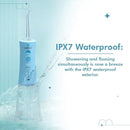 Perfora Power Dental Water Flosser - 300ml | 2 Year Warranty | 8 Water Pressure Settings & 2 Nozzles, 1500mAh Battery | Rechargeable Dental Floss for Teeth Oral Care, IPX7 Waterproof (Black)