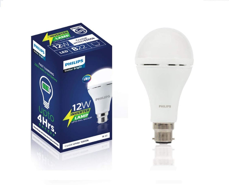 12W LED Rechargeable Bulb Pack of 2