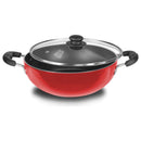 Mr. Cook By United Induction Base Deep Kadhai With Glass Lid - 28Cm