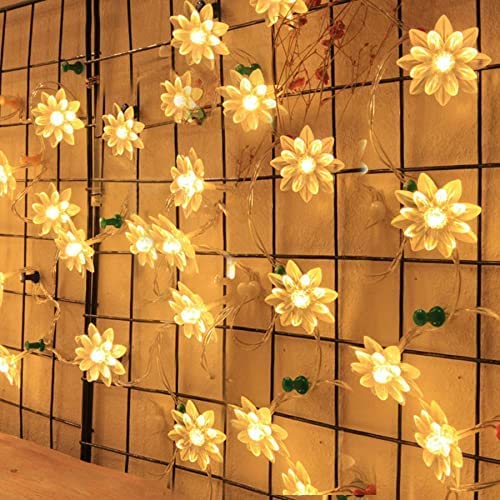 Generic Lotus Flower String Lights for Indoor Outdoor