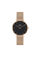 Daniel Wellington Stainless Steel Classic Petite Analog Black Dial Women Watch-Dw00100161
