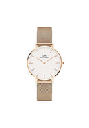 Daniel Wellington Classic Petite Stainless Steel Analog White Dial Women's Watch-Dw00100163