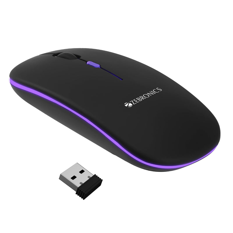 Blanc Slim Wireless Mouse with Rechargeable Battery-ZEB-BLANC
