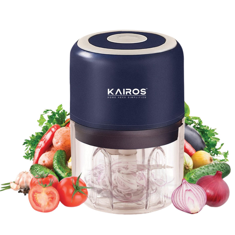 Kairos PORTABLE RECHARGEABLE VEGETABLE CHOPPER 30W,250ML
