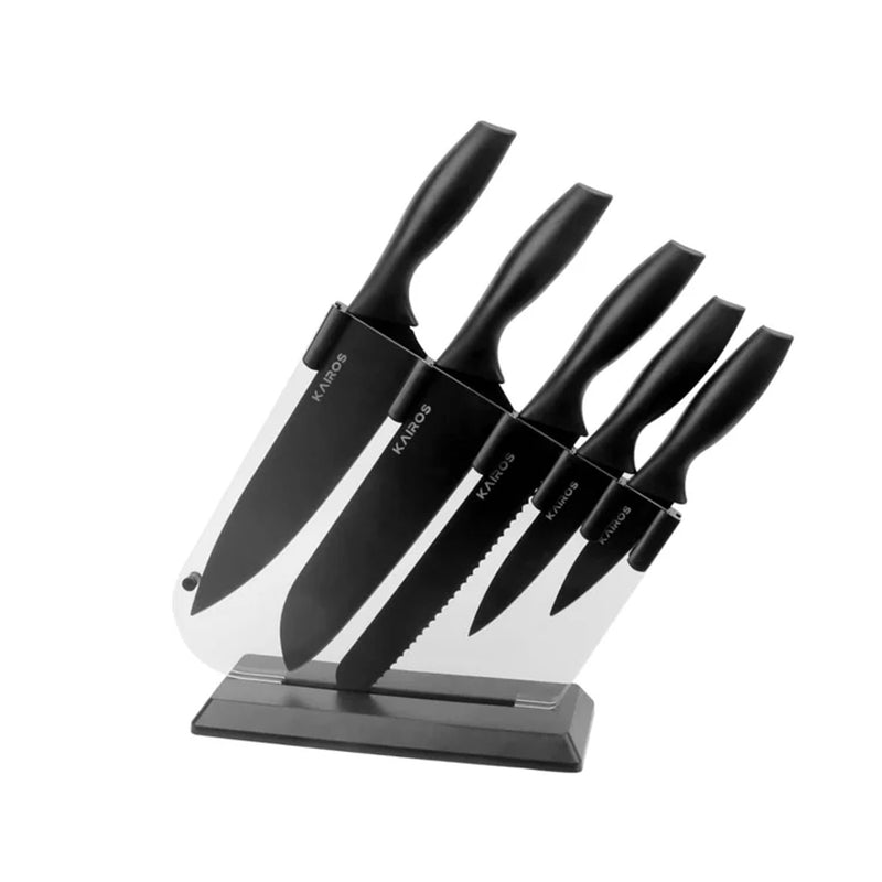 Kairos KITCHEN QUEEN KNIFE SET OF 5 PCS WITH STAND