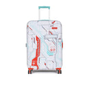 Uppercase Cyber Punk Hard Luggage Trolley Bag  White