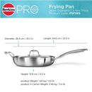 26 cm Triply SS Frying Pan 18026