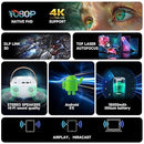 Egate Zen DLP 6X Smart Projector 4K Ultra HD Support and Native 1080p with Battery |Automatic Portable Projector for Home with 600 ISO Lumens & 1200 FC