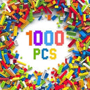 Edu Toys 1000 Pieces Classic Building Blocks Bricks pegs Educational Game Compatible with All Brands