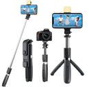 VESORA Bluetooth Selfie Sticks with Remote and Selfie Light