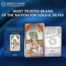 MMTC Silver Bar 50gm Laddoo Gopal 99.9% Pure