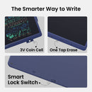 Portronics Ruffpad 15M 15Inch (38.1cm) Re-Writable Multicolor LCD Writing Pad with Smart Lock,India's first notepad to save and share your child's first creatives via Ruffpad app on your Smartphone(Blue)
