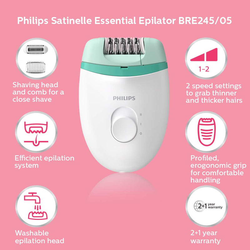 Epilator with Shaver BRE245