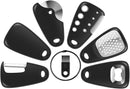 6 in 1,Unique Kitchen Gadget,Space Saving Kitchen Tool, Cheese Grater, Bottle Opener, Fruit/Vegetable Peeler, Pizza Cutter, Garlic/Ginger Grinder,Herb Stripper_Black