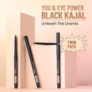 Swiss Beauty You & Eye Power Black Kajal Twin Pack