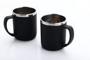 Ganesh 200 Ml Stylish, Inner Stainless Steel Mug With Handle - Set Of 2