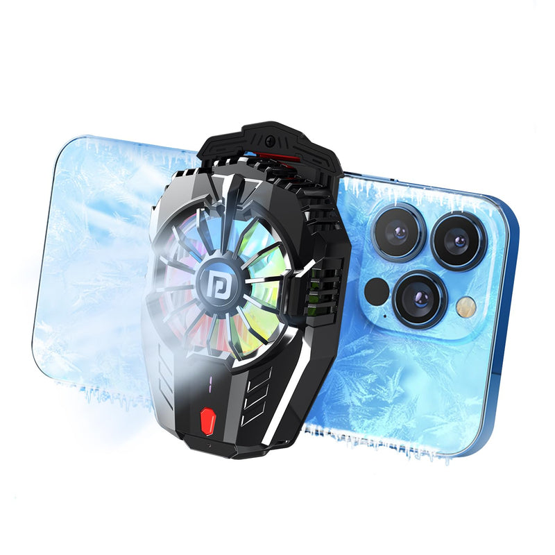 Portronics CoolPulse Mobile Cooling fan, Radiator Cooling Technology, LED Temperature Display, 3 Cooling Mode(Black)