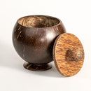 Thenga Coconut Shell Storage Container with lid for Storing Kitchen Items - 600 ML (Set of 1)
