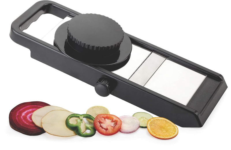 Ganesh Stainless Steel Adjustable Thickness Knob Plastic Slicer