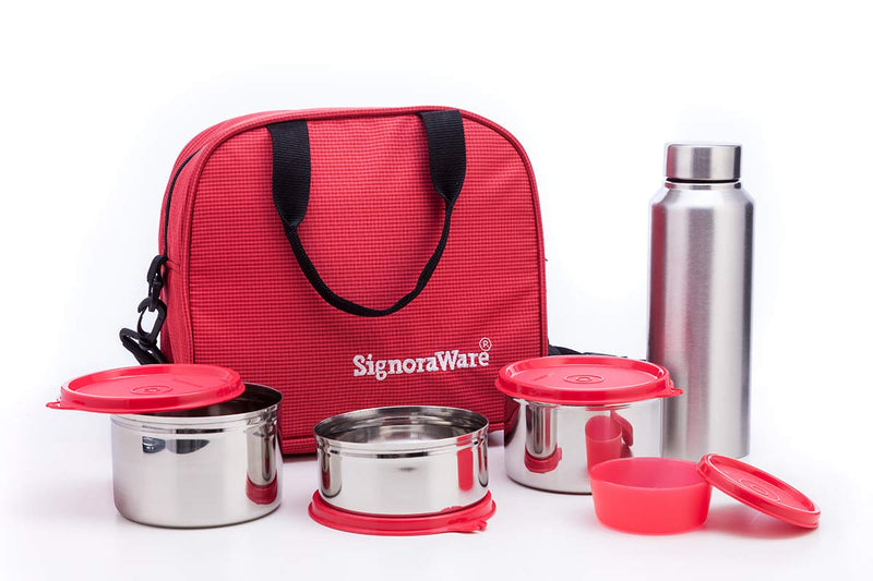 Sling Steel Lunch Box with 750 ML Bottle