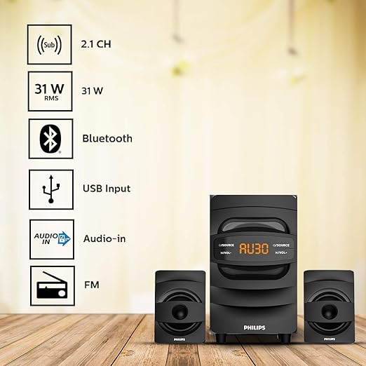 Philips 3000w 2.1 Multimedia Speaker